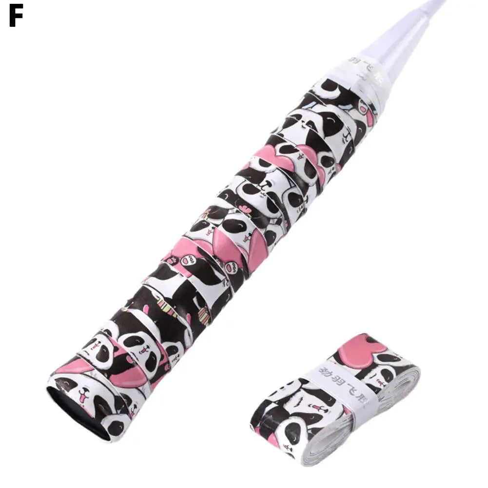 Cartoon Cat Paw/Panda Racket Grip – Sweat-Absorbent PU Handle for Badminton, Tennis & Fishing Rods - Ravar