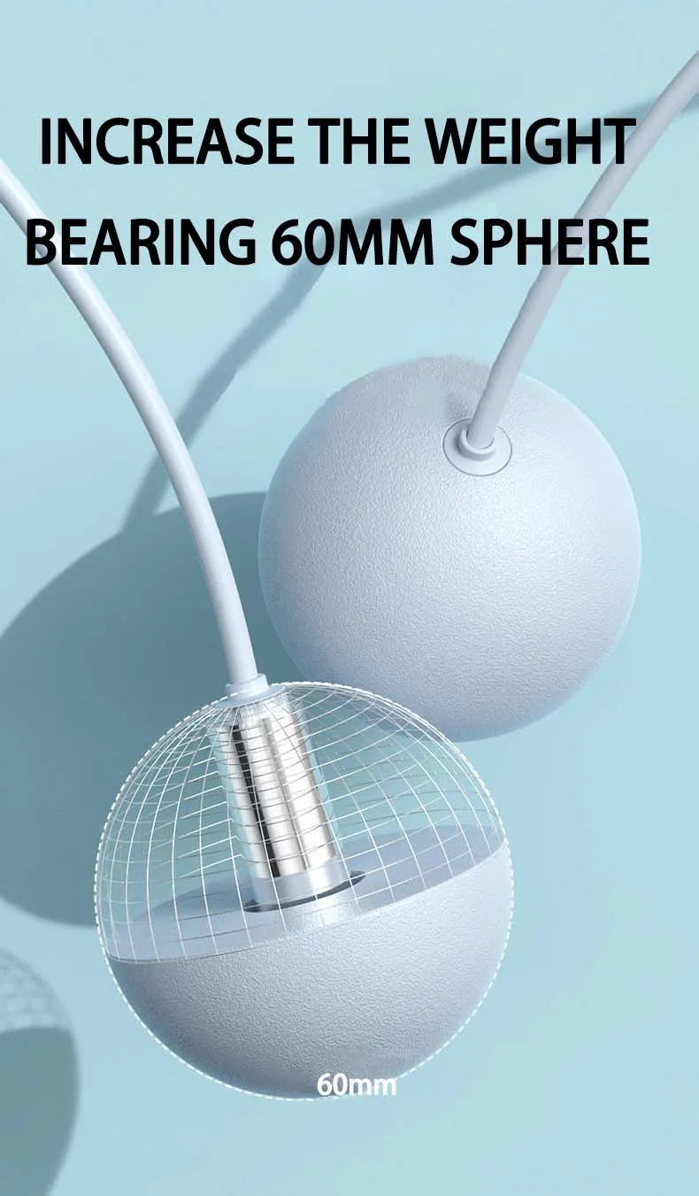 Cordless Weighted Jump Rope with Counter – Tangle-Free Fitness Skipping Rope (Blue) - Ravar