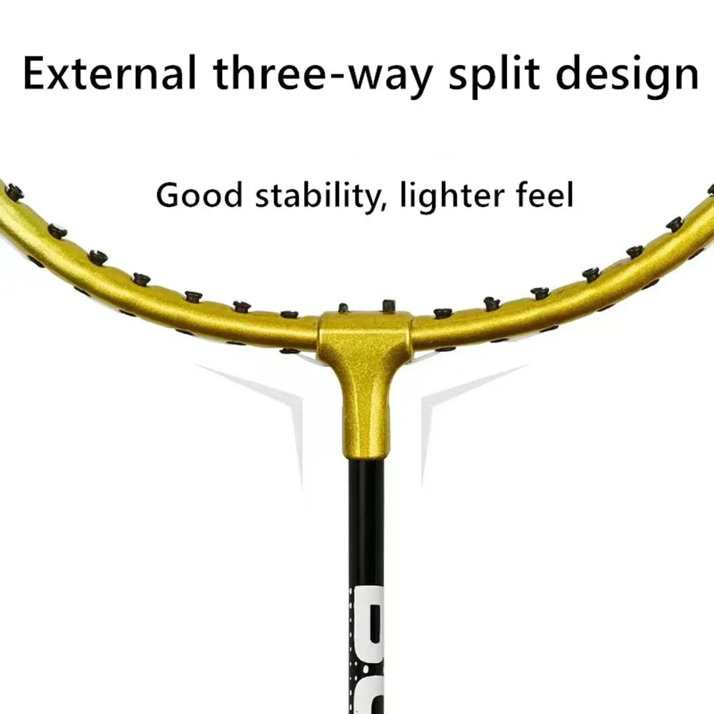 Beginner Badminton Racket Set – 2pcs Durable Alloy Rackets for Kids & Adults | Training & Leisure Play - Ravar
