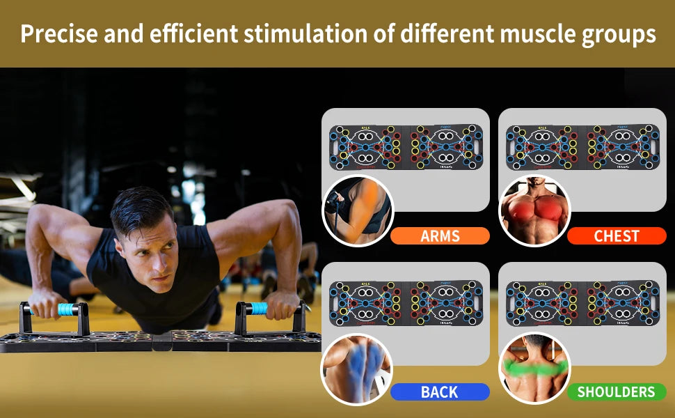 Multi-Function Push-Up Board – Home Gym Push-Up Bar System for Strength Training - Ravar