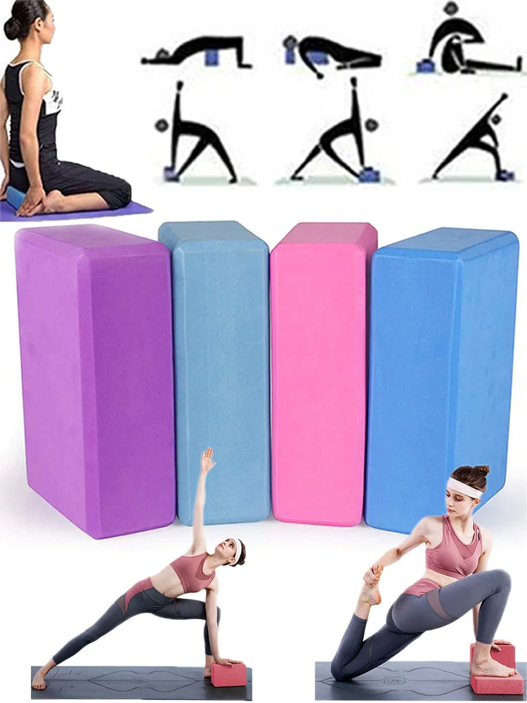 High Density Yoga Foam Blocks Non-slip Solid Color Yoga Balance Fitness Dance Supplies For Yoga Pilates And Meditation - Ravar