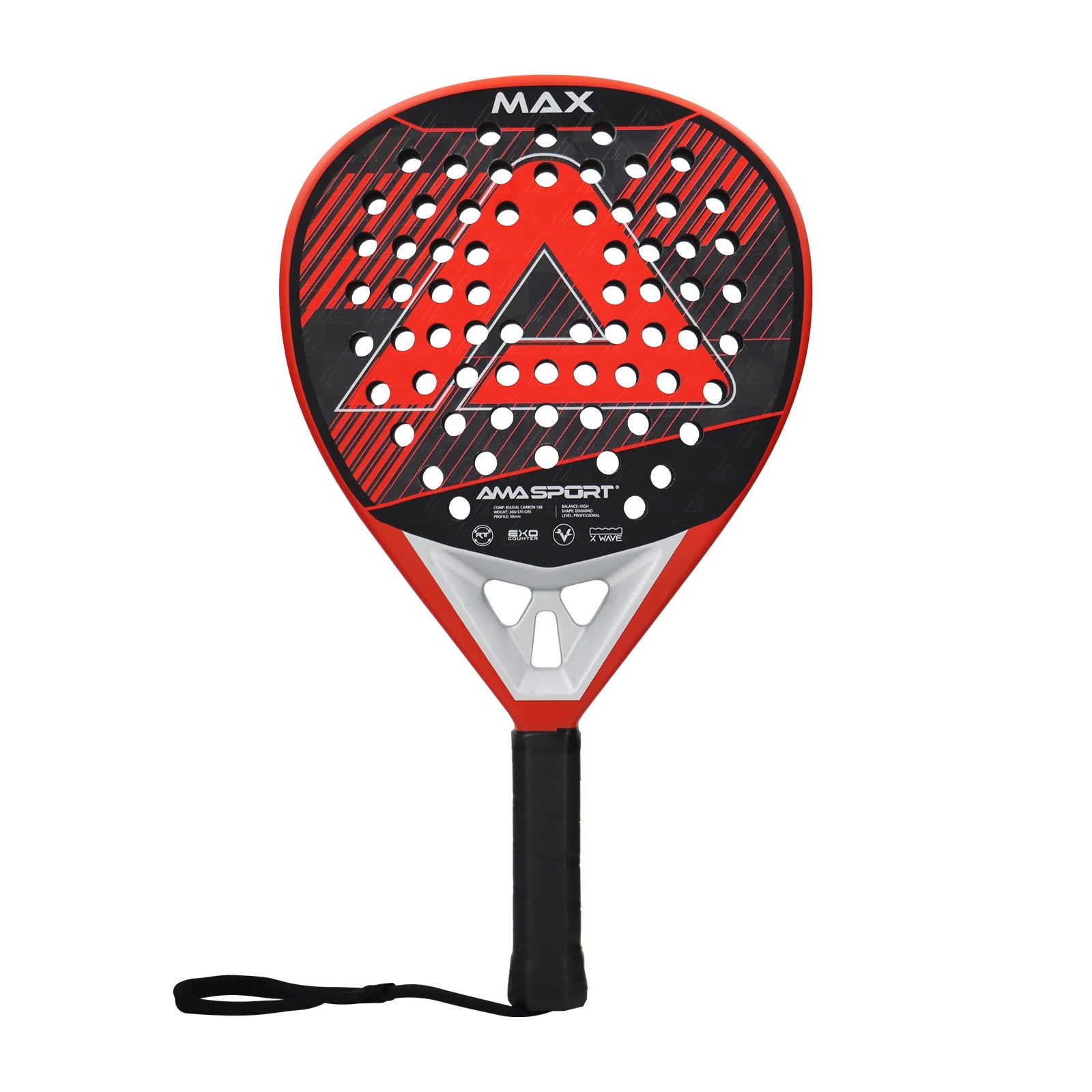 AMASPORT Padel Rackets 3K/12K/18K Carbon Fiber 3D Surface EVA Core High Balance Professional Paleta De Padel for Outdoor Sport - Ravar