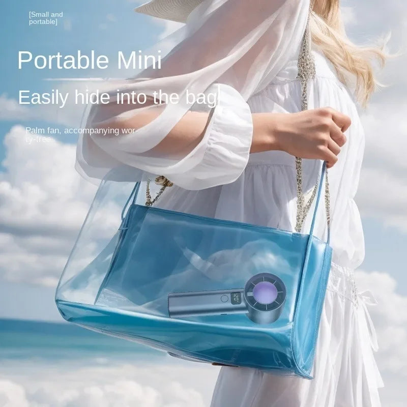 New Portable Handheld Turbo Fan Adjustable Mini Personal Fan Battery Operated Electric Eyelash Fan 120 Wind Speeds - Ravar