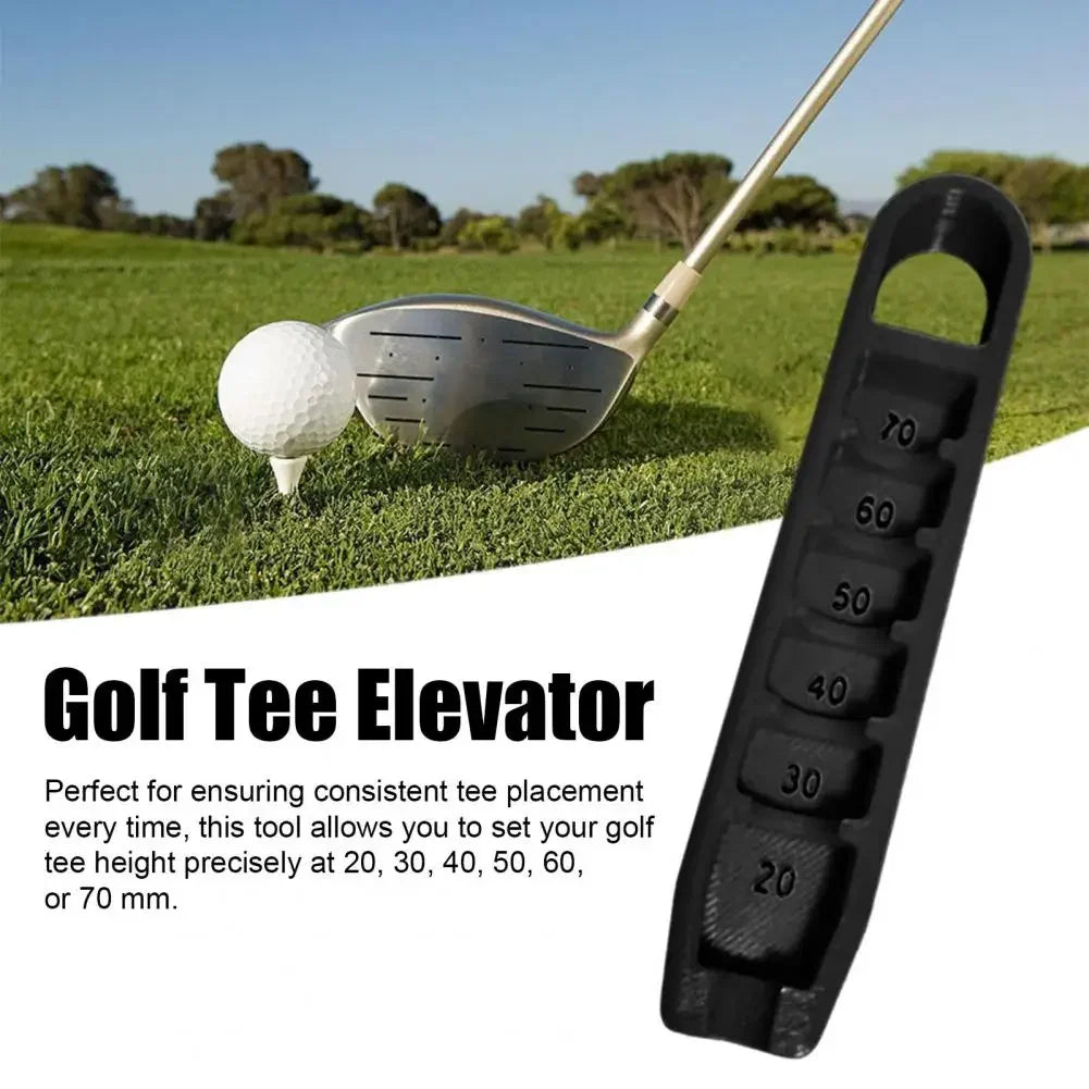Golf Tee Height Elevator – 3D Printed Adjustable Gauge for Consistent Tee Placement (20–70mm) | Compact & Portable Tee Tool - Ravar