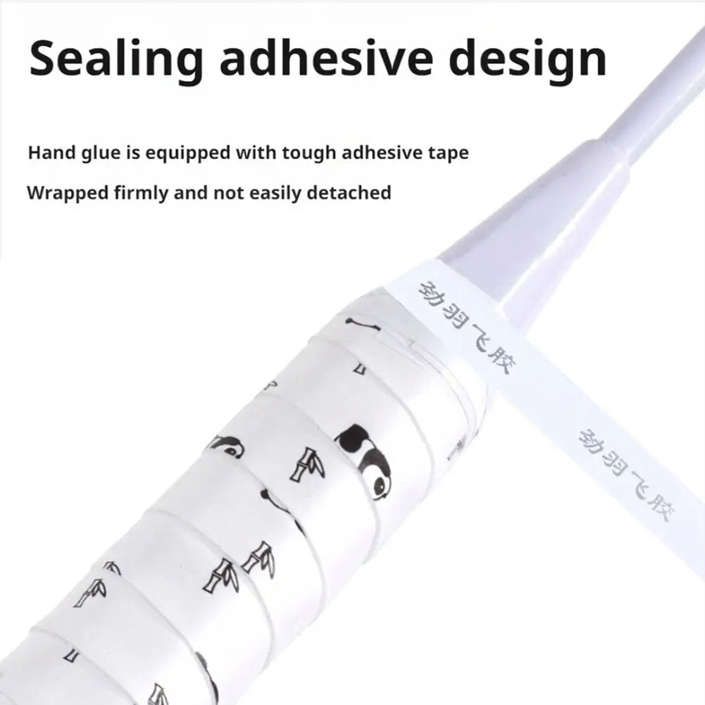 Cartoon Cat Paw/Panda Racket Grip – Sweat-Absorbent PU Handle for Badminton, Tennis & Fishing Rods - Ravar