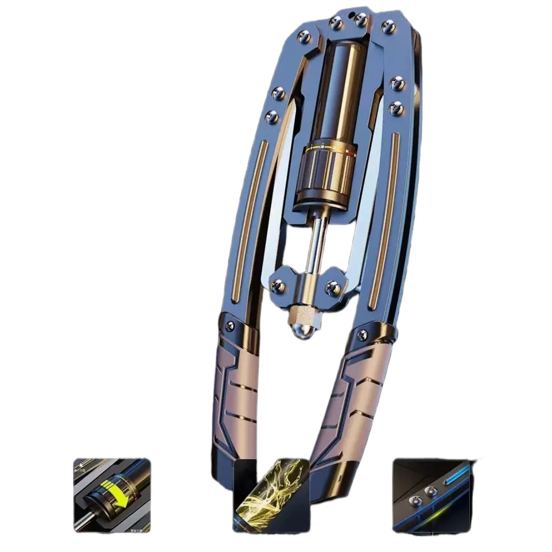 Adjustable Power Twister – Upper Body Strength Trainer for Arms & Chest - Blue - Ravar