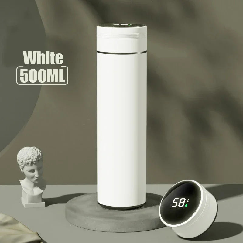 500ml Stainless Steel Insulated Water Bottle – Leak-Proof, Temp Display, 24hr Hot/Cold