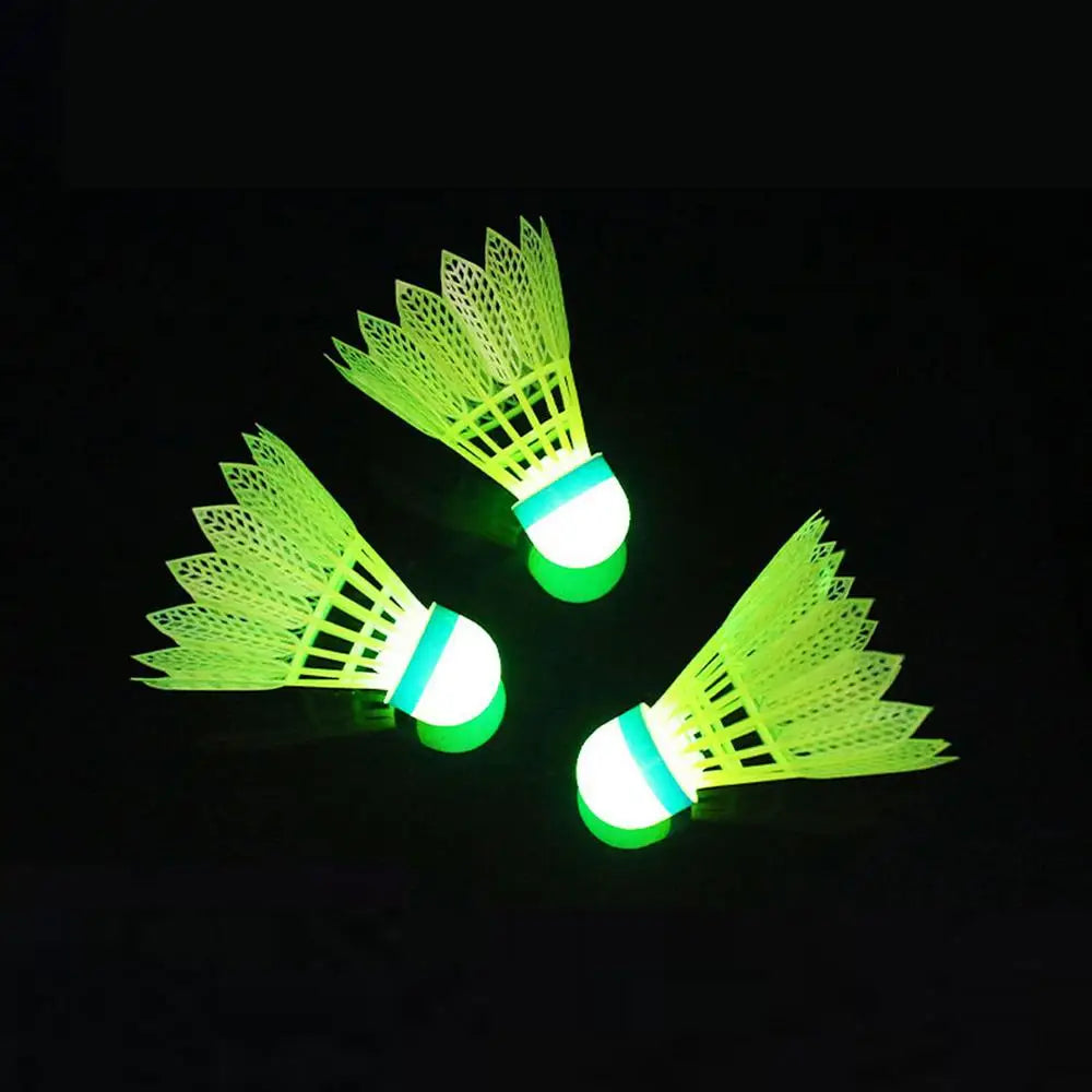 LED Glowing Badminton Shuttlecock Set (4-Pack) – Windproof, Durable, Night Play Ready - Ravar