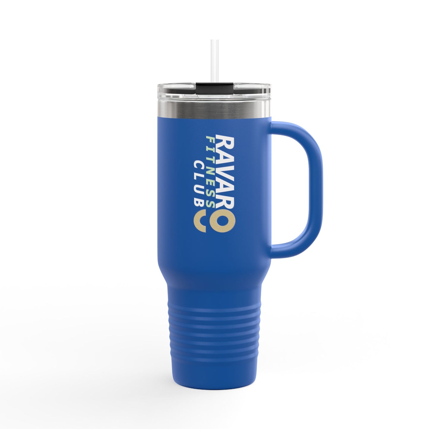 Ravar Fitness Club Insulated Travel Mug - 40oz Red with Straw - Ravar