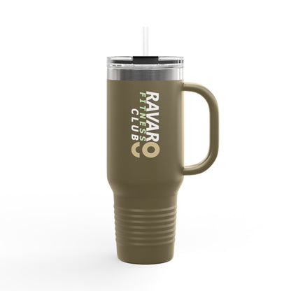 Ravar Fitness Club Insulated Travel Mug - 40oz Red with Straw - Ravar