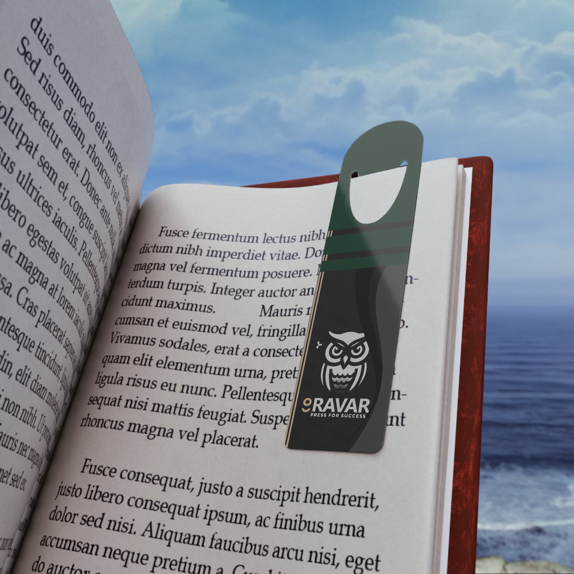 Elegant Ravar Stainless Steel Bookmark - Perfect Gift for Book Lovers - Ravar
