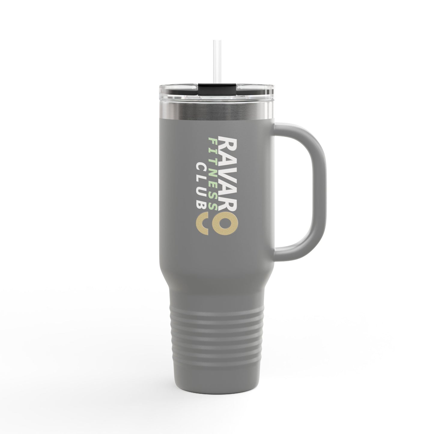 Ravar Fitness Club Insulated Travel Mug - 40oz Red with Straw - Ravar