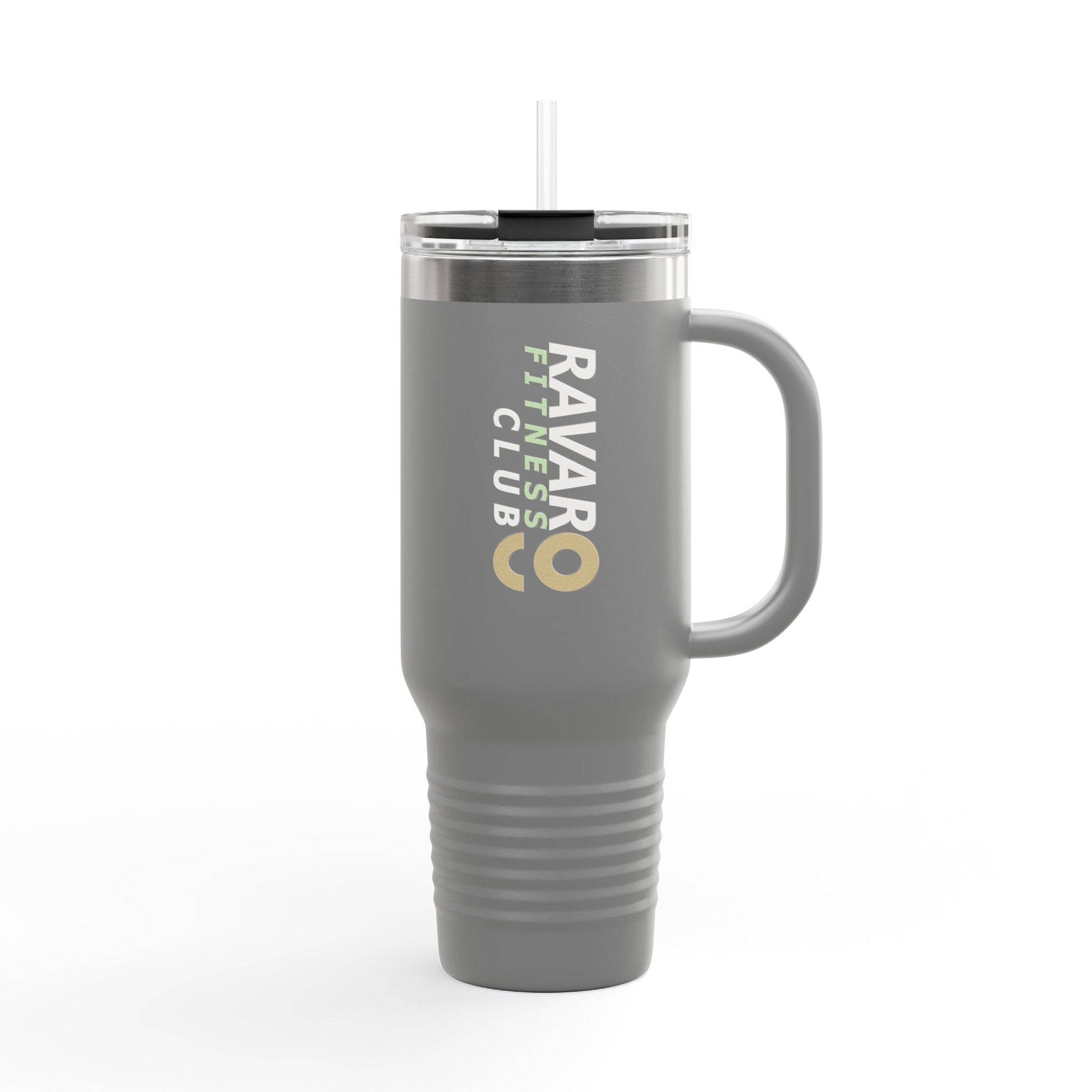 Ravar Fitness Club Insulated Travel Mug - 40oz Red with Straw - Ravar