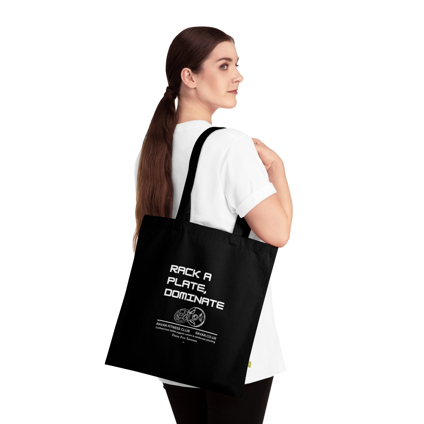 'Rack a Plate, Dominate' - Fitness Tote Bag - Ravar