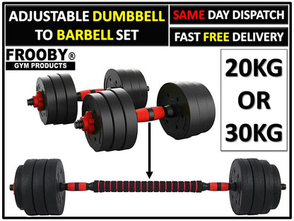 20/30kg Dumbbell Barbell Set Pair Hand Weights - Ravar