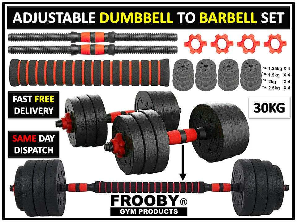 20/30kg Dumbbell Barbell Set Pair Hand Weights - Ravar