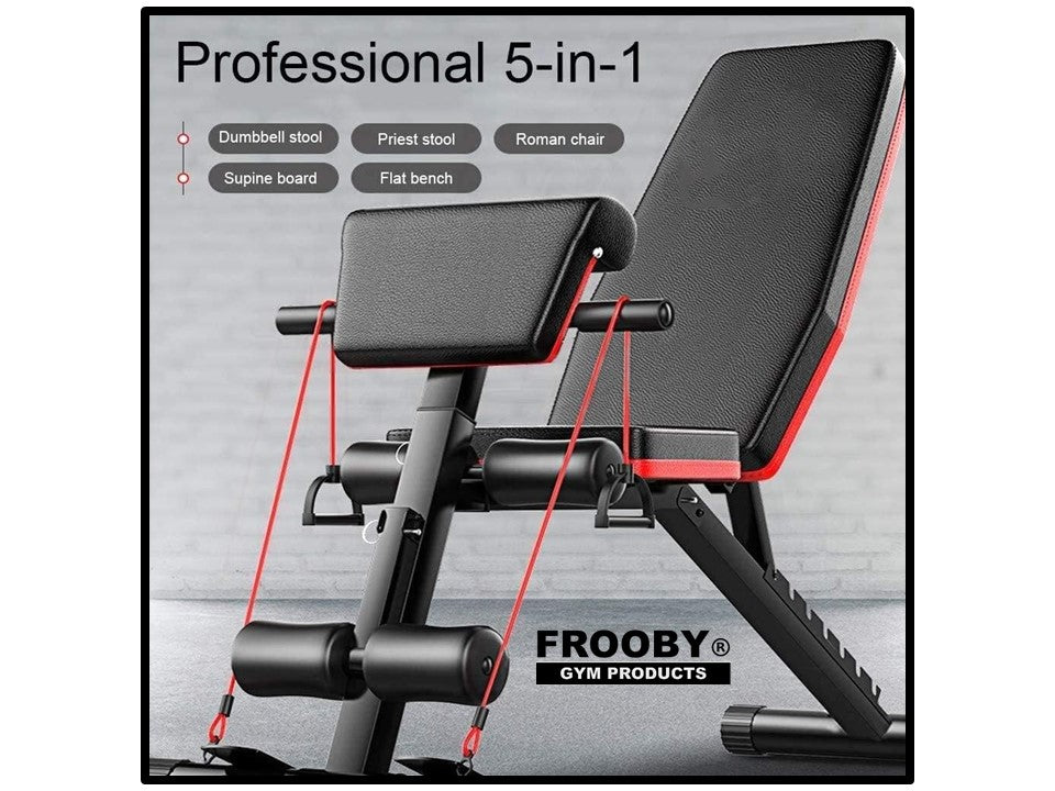 Foldable Gym Weight Bench 7 Incline Adjustable 36-8 - Ravar