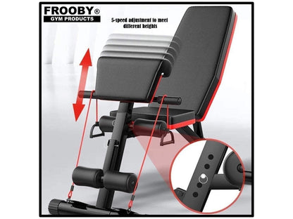 Foldable Gym Weight Bench 7 Incline Adjustable 36-8 - Ravar