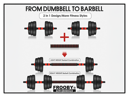 20/30kg Dumbbell Barbell Set Pair Hand Weights - Ravar