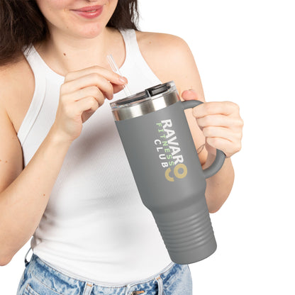 Ravar Fitness Club Insulated Travel Mug - 40oz Red with Straw - Ravar