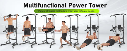 Power Tower Dip Station Pull Up Bar Multi Function Power Tower Push Up Workout Abdominal Exercise for Home Gym Strength Training
