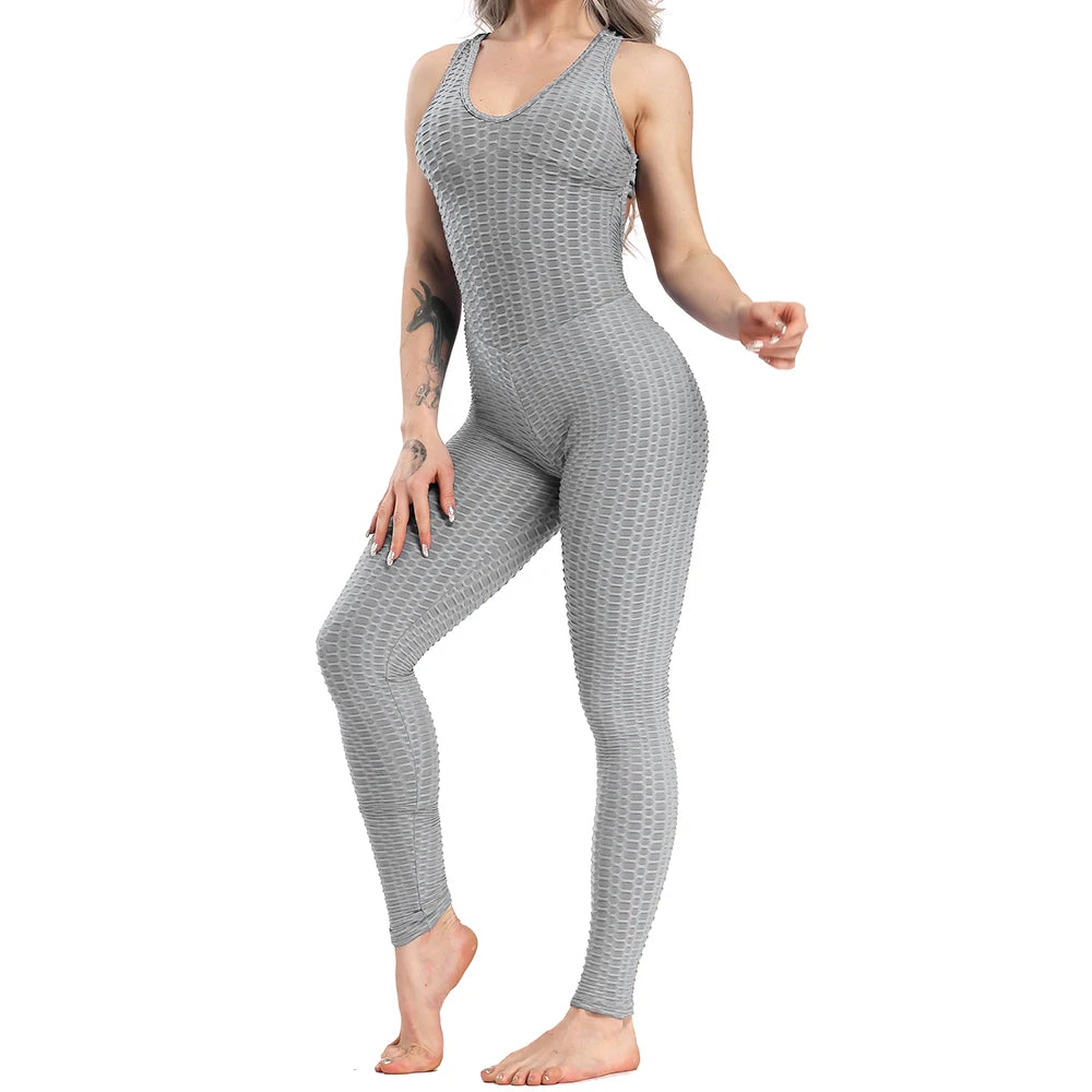 Women’s Backless Halter Jumpsuit – Sexy Full-Length Bodysuit for Fitness & Yoga - Ravar