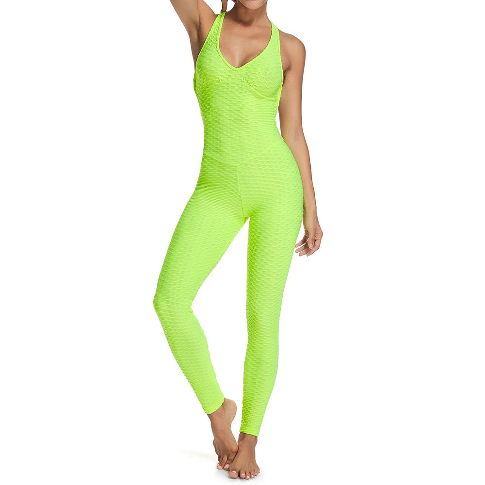 Women’s Backless Halter Jumpsuit – Sexy Full-Length Bodysuit for Fitness & Yoga - Ravar