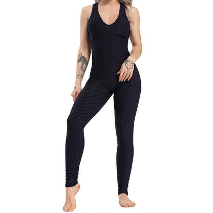 Women’s Backless Halter Jumpsuit – Sexy Full-Length Bodysuit for Fitness & Yoga - Ravar