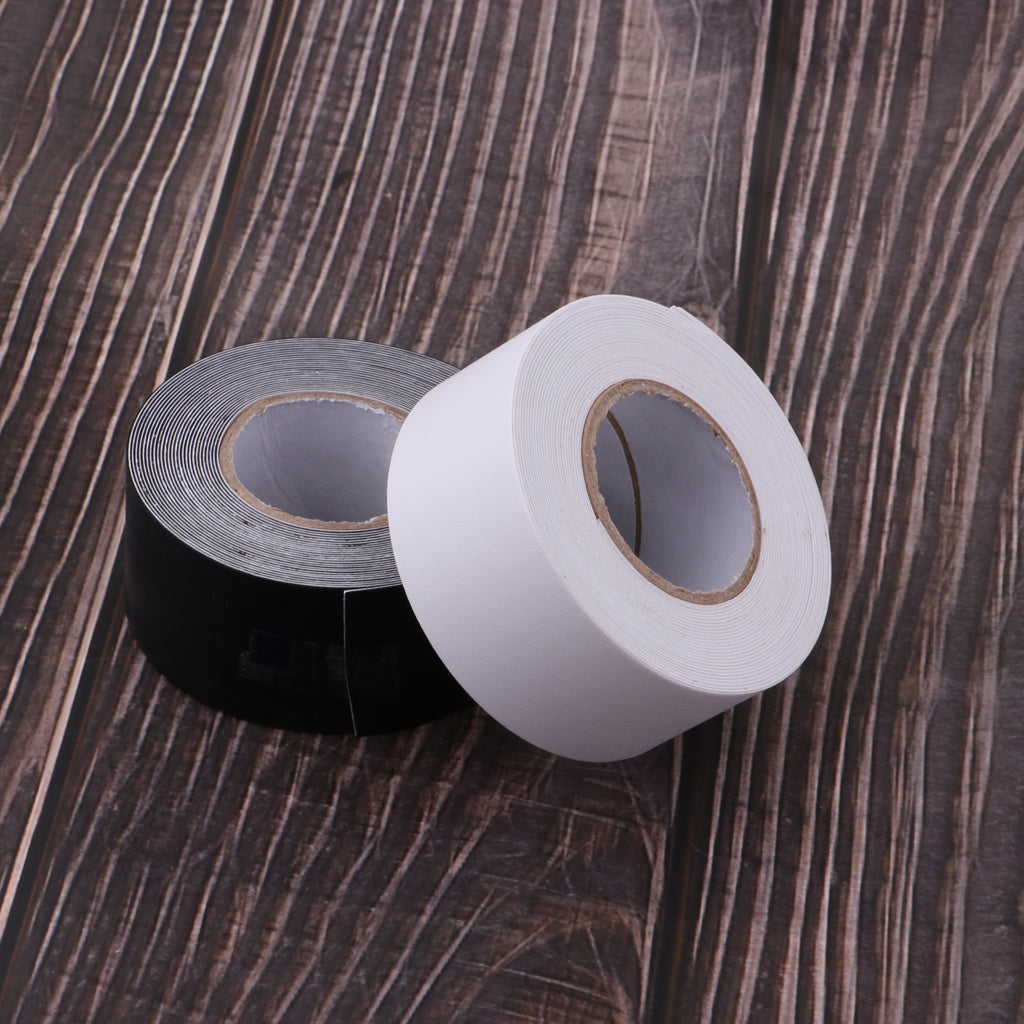 5M Racket Head Protection Tape – Universal PU Guard Strip for Tennis, Badminton & Squash Rackets (Black/White) - Ravar