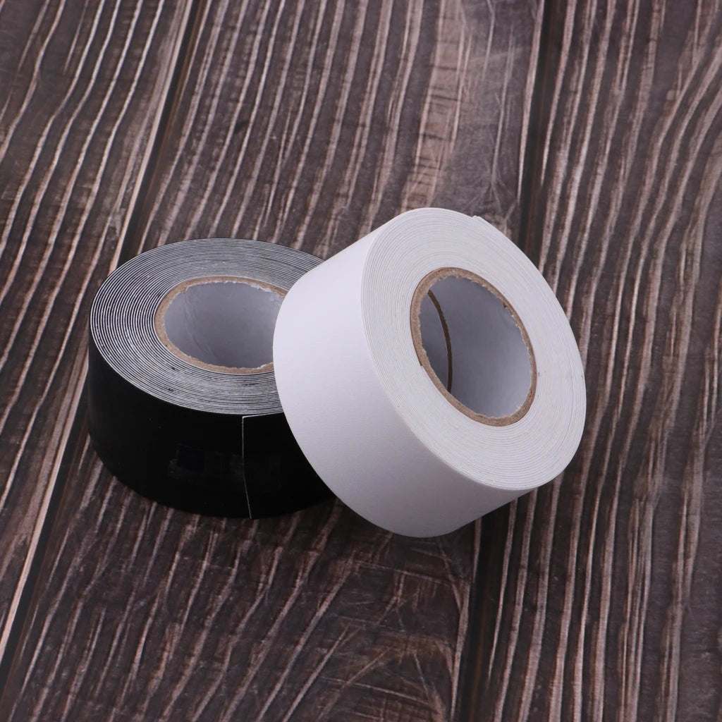 5M Racket Head Protection Tape – Universal PU Guard Strip for Tennis, Badminton & Squash Rackets (Black/White) - Ravar