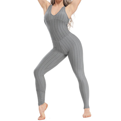 Women’s Backless Halter Jumpsuit – Sexy Full-Length Bodysuit for Fitness & Yoga - Ravar