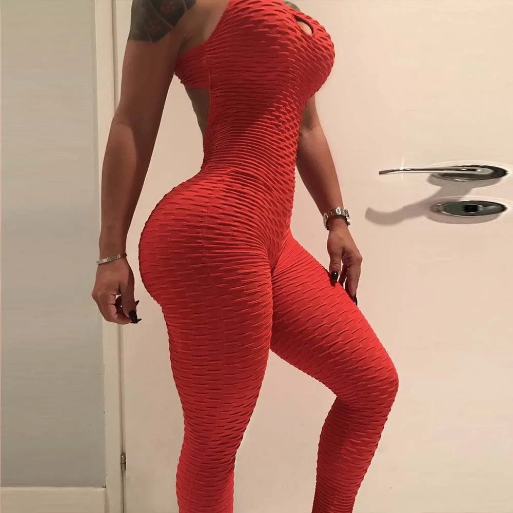 Women’s Backless Halter Jumpsuit – Sexy Full-Length Bodysuit for Fitness & Yoga - Ravar