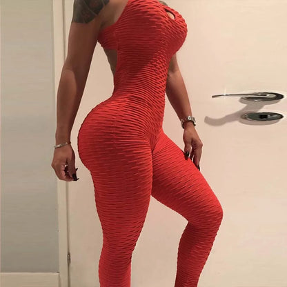 Women’s Backless Halter Jumpsuit – Sexy Full-Length Bodysuit for Fitness & Yoga - Ravar