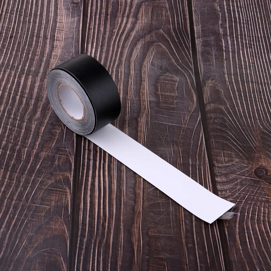 5M Racket Head Protection Tape – Universal PU Guard Strip for Tennis, Badminton & Squash Rackets (Black/White) - Ravar