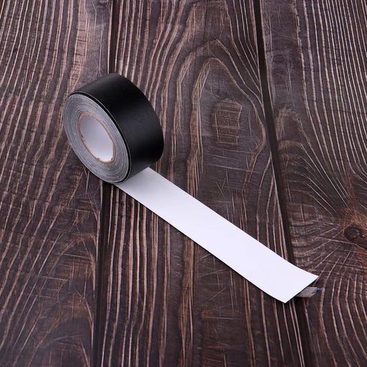 5M Racket Head Protection Tape – Universal PU Guard Strip for Tennis, Badminton & Squash Rackets (Black/White) - Ravar