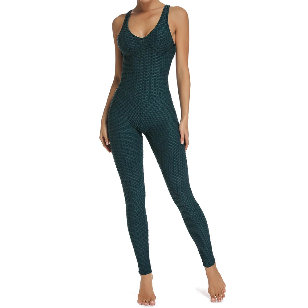 Women’s Backless Halter Jumpsuit – Sexy Full-Length Bodysuit for Fitness & Yoga - Ravar