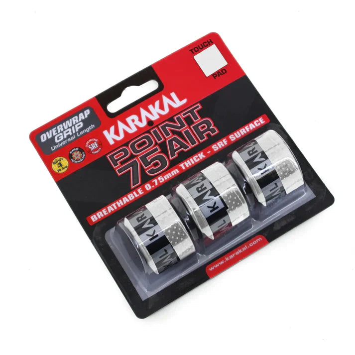 Karakal Point 75 AIR - Padel Overwrap Grip - White