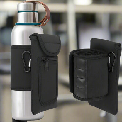 Magnetic Water Bottle Sleeve with Pockets – Neoprene Holder for Gym & Outdoor Use - Ravar
