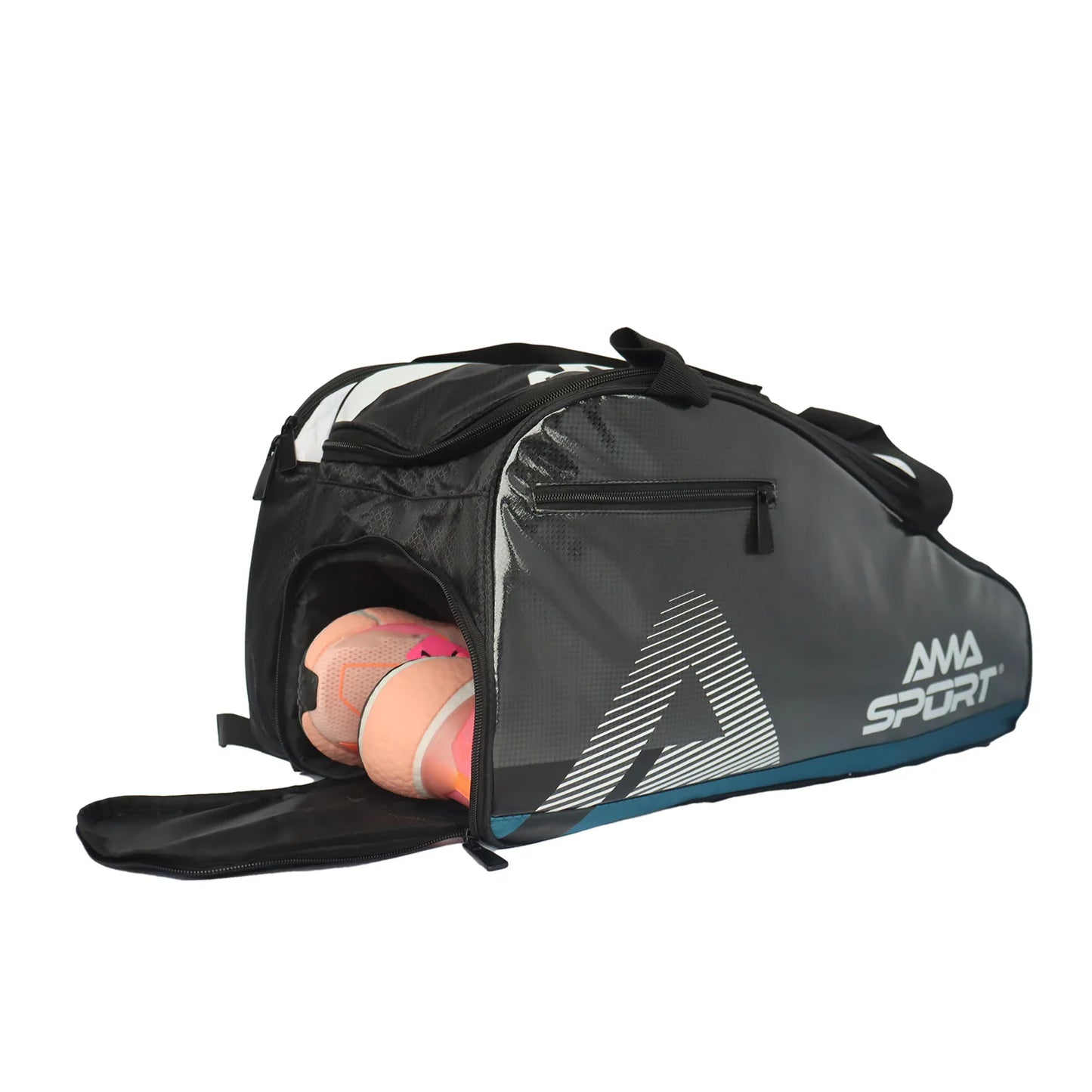 AMA Sport Waterproof Padel / Tennis Bag – Large 50L PU Backpack for Rackets & Gear - Ravar