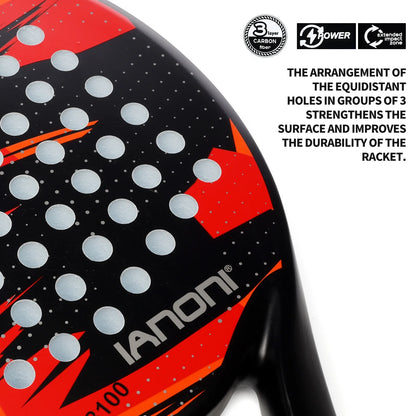 IANONI Carbon Fiber Padel Racket – Lightweight EVA Core for Power & Control - Ravar