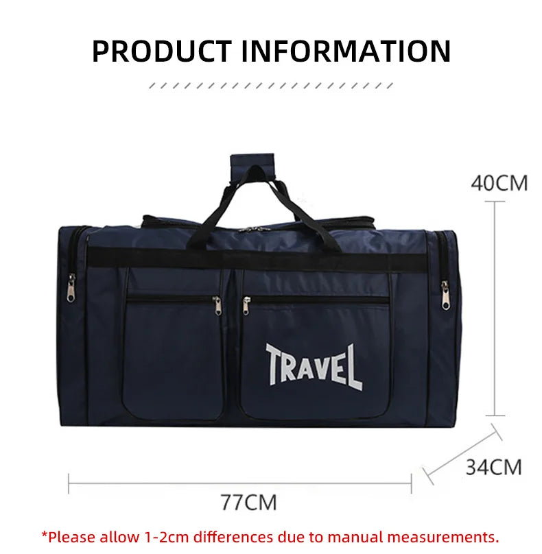 Travel Bag Foldable Large Capacity Waterproof Business Sports Handbag Wear-Resistant Portable Multifunction Duffel Bags Y36A - Ravar