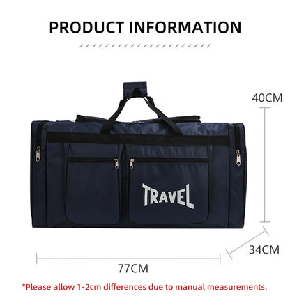 Travel Bag Foldable Large Capacity Waterproof Business Sports Handbag Wear-Resistant Portable Multifunction Duffel Bags Y36A - Ravar