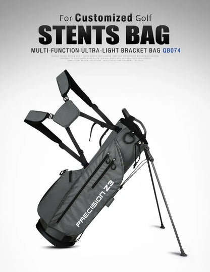 PGM Portable Golf Stand Bag with Braces – Lightweight Golf Club Backpack with Bracket Support for Men & Women