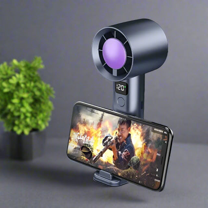 New Portable Handheld Turbo Fan Adjustable Mini Personal Fan Battery Operated Electric Eyelash Fan 120 Wind Speeds - Ravar