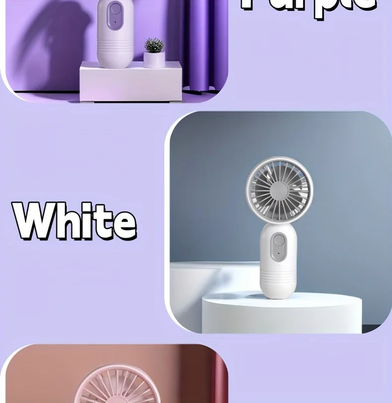 USB Mini Rechargeable Portable Fan with 3 Speeds, Handheld Fan for Gift Choice, Perfect For Office, Outdoor, Travel, Camping - Ravar