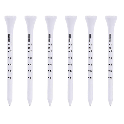 PGM 50pcs Wooden Golf Tees – Durable, Stable Tee Set for Improved Accuracy & Consistent Ball Height (Model D7) - Ravar