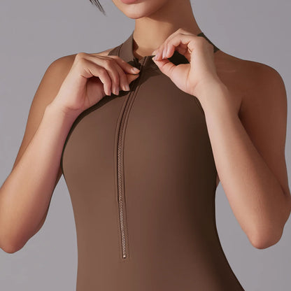 Women’s Scrunch Butt Backless Jumpsuit – Sexy Sleeveless Gym & Yoga One-Piece - Ravar