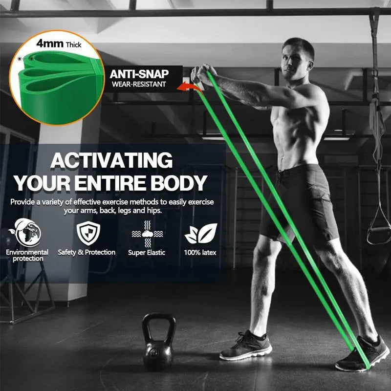 Latex Resistance Bands Pull Up Gym Home Fitness Rubber Expander Loop Strength Assist Workout Training Equipment - Ravar