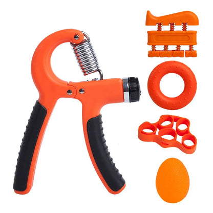 5-Piece Adjustable Hand Grip Strengthener Set for All Fitness Levels