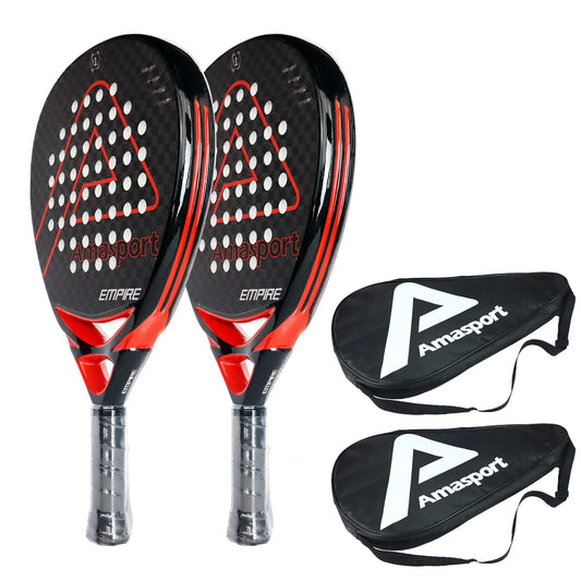 AMASPORT 3k/12k/18k Padel Tennis Racquets High Density & Quality With Padel Bags For Racket EVA Memory Flex Foam Core For Unisex - Ravar